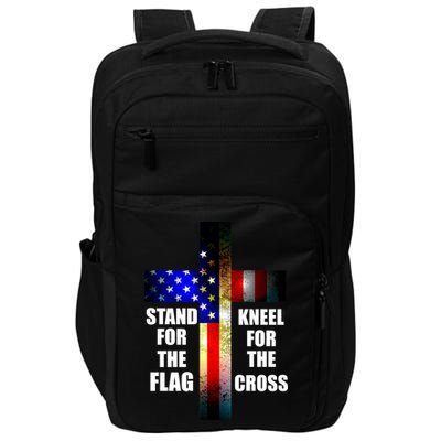Stand For the Flag Kneel for the Cross USA FLAG Impact Tech Backpack