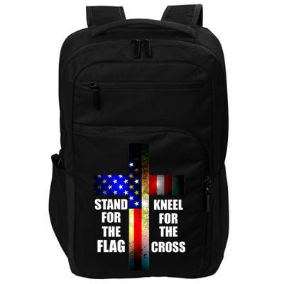 Stand For the Flag Kneel for the Cross USA FLAG Impact Tech Backpack