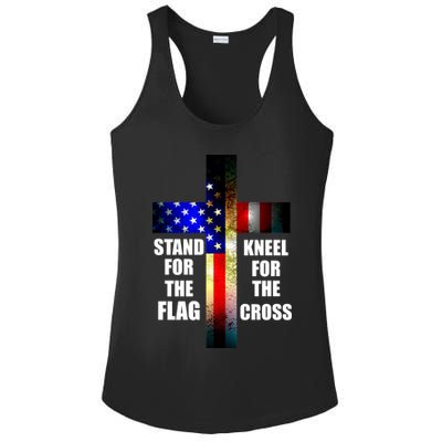 Stand For the Flag Kneel for the Cross USA FLAG Ladies PosiCharge Competitor Racerback Tank