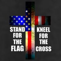 Stand For the Flag Kneel for the Cross USA FLAG Tumbler