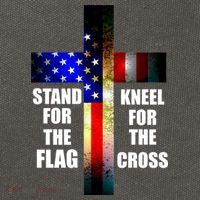 Stand For the Flag Kneel for the Cross USA FLAG Cotton Canvas Backpack