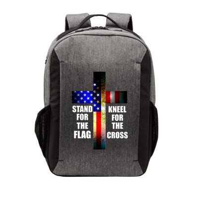 Stand For the Flag Kneel for the Cross USA FLAG Vector Backpack