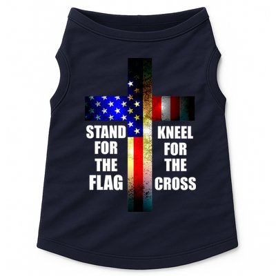Stand For the Flag Kneel for the Cross USA FLAG Doggie Tank