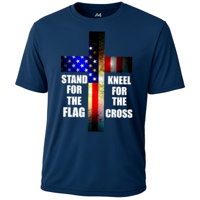 Stand For the Flag Kneel for the Cross USA FLAG Performance Shirt