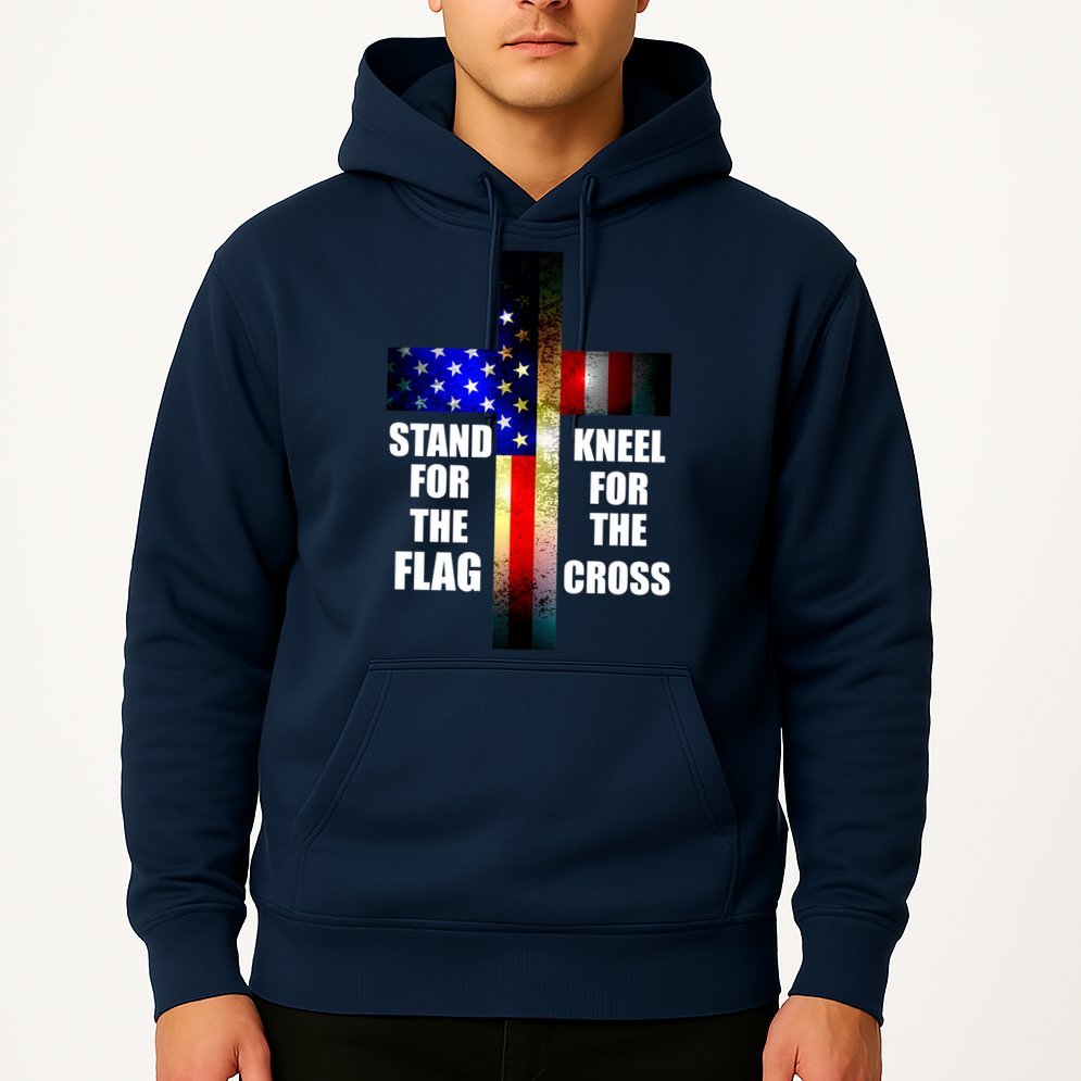 Stand For the Flag Kneel for the Cross USA FLAG Hoodie