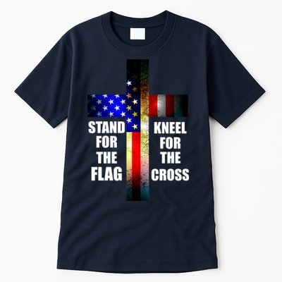 Stand For the Flag Kneel for the Cross USA FLAG Tall T-Shirt