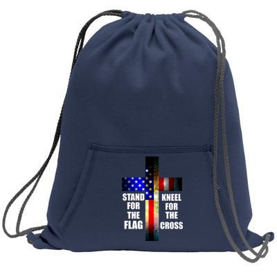 Stand For the Flag Kneel for the Cross USA FLAG Sweatshirt Cinch Pack Bag