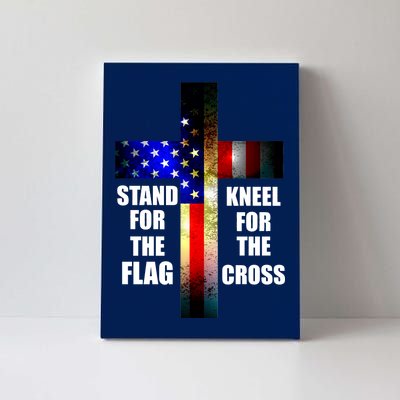 Stand For the Flag Kneel for the Cross USA FLAG Canvas