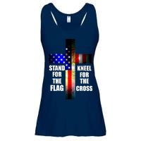 Stand For the Flag Kneel for the Cross USA FLAG Ladies Essential Flowy Tank