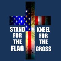 Stand For the Flag Kneel for the Cross USA FLAG Flatbill Hat