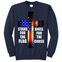 Stand For the Flag Kneel for the Cross USA FLAG Tall Sweatshirt