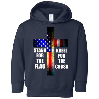 Stand For the Flag Kneel for the Cross USA FLAG Toddler Hoodie