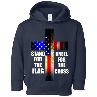 Stand For the Flag Kneel for the Cross USA FLAG Toddler Hoodie