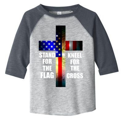 Stand For the Flag Kneel for the Cross USA FLAG Toddler Fine Jersey T-Shirt