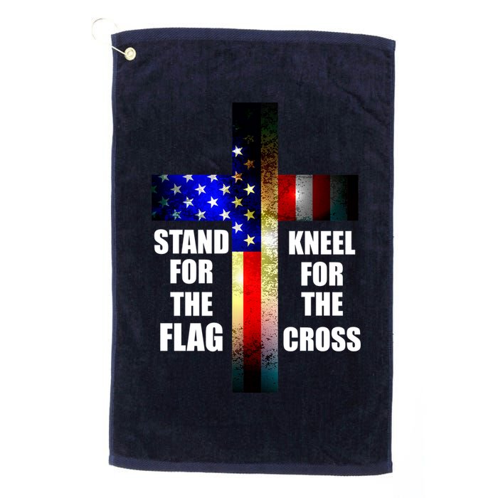 Stand For the Flag Kneel for the Cross USA FLAG Golf Towel
