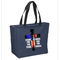 Stand For the Flag Kneel for the Cross USA FLAG Zip Tote Bag