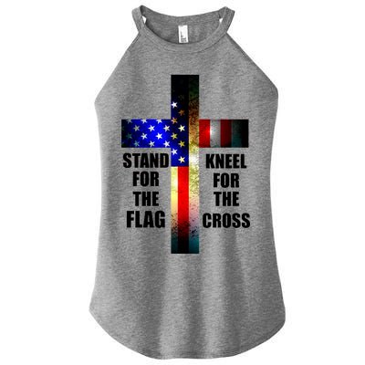 Stand For the Flag Kneel for the Cross USA FLAG Women's Perfect Tri Rocker Tank