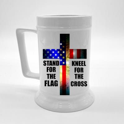 Stand For the Flag Kneel for the Cross USA FLAG Beer Stein