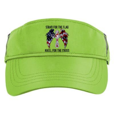 Stand For The Flag Kneel For The Cross USA National Anthem Adult Drive Performance Visor