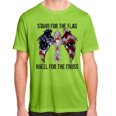 Stand For The Flag Kneel For The Cross USA National Anthem Adult ChromaSoft Performance T-Shirt