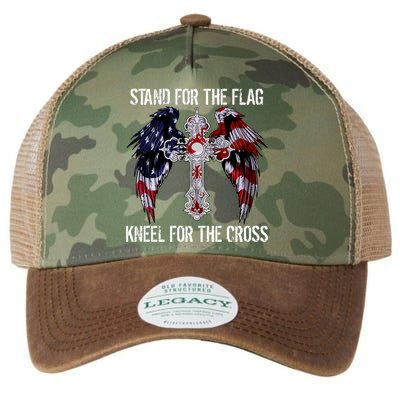 Stand For The Flag Kneel For The Cross USA National Anthem Legacy Tie Dye Trucker Hat