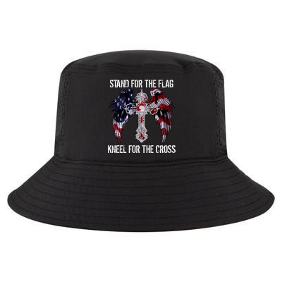 Stand For The Flag Kneel For The Cross USA National Anthem Cool Comfort Performance Bucket Hat