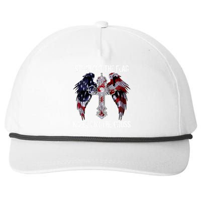 Stand For The Flag Kneel For The Cross USA National Anthem Snapback Five-Panel Rope Hat