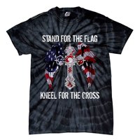 Stand For The Flag Kneel For The Cross USA National Anthem Tie-Dye T-Shirt