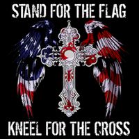 Stand For The Flag Kneel For The Cross USA National Anthem Tie-Dye T-Shirt