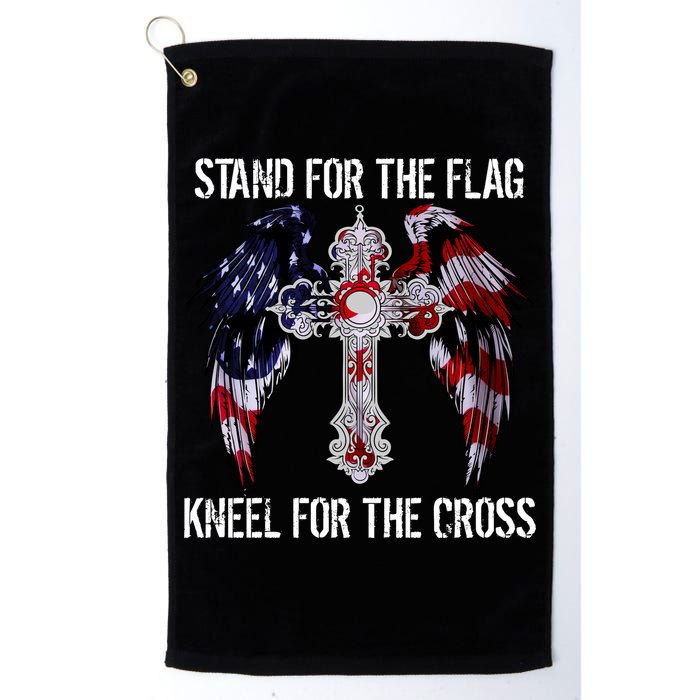 Stand For The Flag Kneel For The Cross USA National Anthem Golf Towel