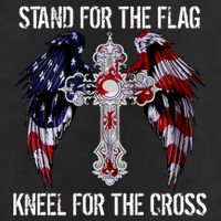 Stand For The Flag Kneel For The Cross USA National Anthem Golf Towel