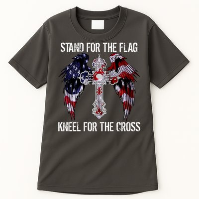 Stand For The Flag Kneel For The Cross USA National Anthem Tall T-Shirt