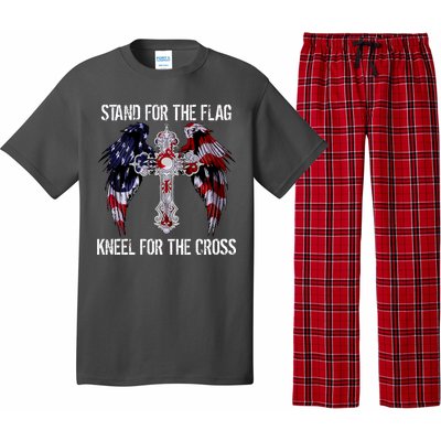 Stand For The Flag Kneel For The Cross USA National Anthem Pajama Set