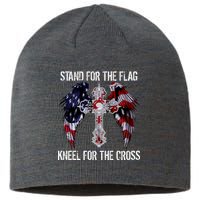 Stand For The Flag Kneel For The Cross USA National Anthem Sustainable Beanie