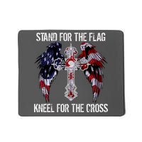 Stand For The Flag Kneel For The Cross USA National Anthem Mousepad