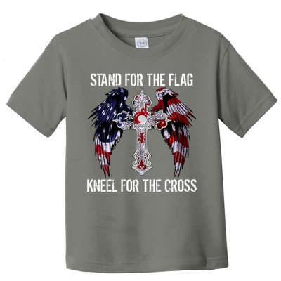 Stand For The Flag Kneel For The Cross USA National Anthem Toddler T-Shirt