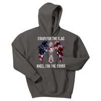 Stand For The Flag Kneel For The Cross USA National Anthem Kids Hoodie