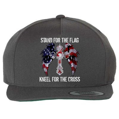 Stand For The Flag Kneel For The Cross USA National Anthem Wool Snapback Cap