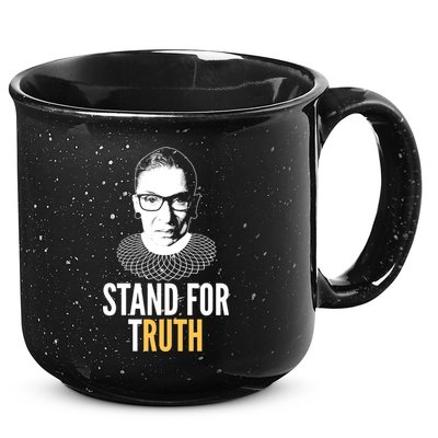 Stand For Truth Quote Ruth Bader Ginsburg Tribute 15oz Campfire Ceramic Mug