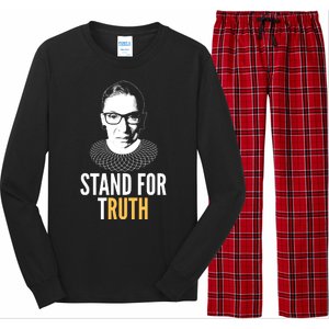 Stand For Truth Quote Ruth Bader Ginsburg Tribute Long Sleeve Pajama Set