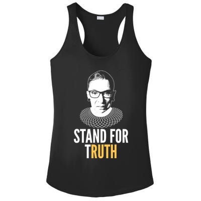 Stand For Truth Quote Ruth Bader Ginsburg Tribute Ladies PosiCharge Competitor Racerback Tank