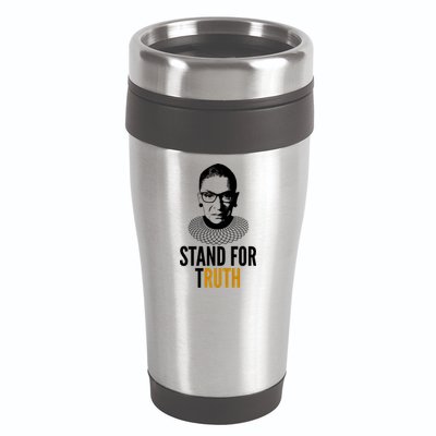 Stand For Truth Quote Ruth Bader Ginsburg Tribute 16oz Travel Tumbler