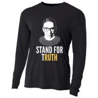 Stand For Truth Quote Ruth Bader Ginsburg Tribute Cooling Performance Long Sleeve Crew