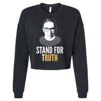 Stand For Truth Quote Ruth Bader Ginsburg Tribute Cropped Pullover Crew