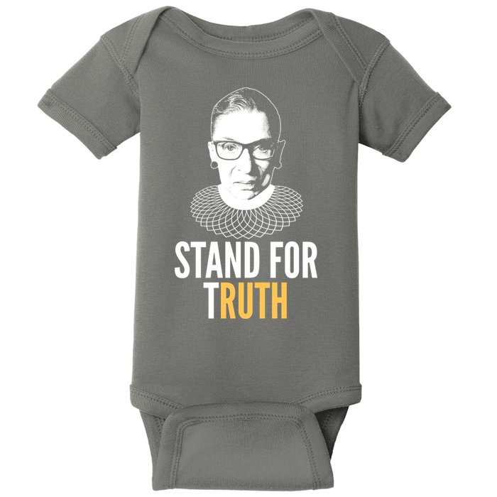 Stand For Truth Quote Ruth Bader Ginsburg Tribute Baby Bodysuit