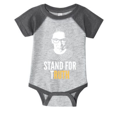 Stand For Truth Quote Ruth Bader Ginsburg Tribute Infant Baby Jersey Bodysuit