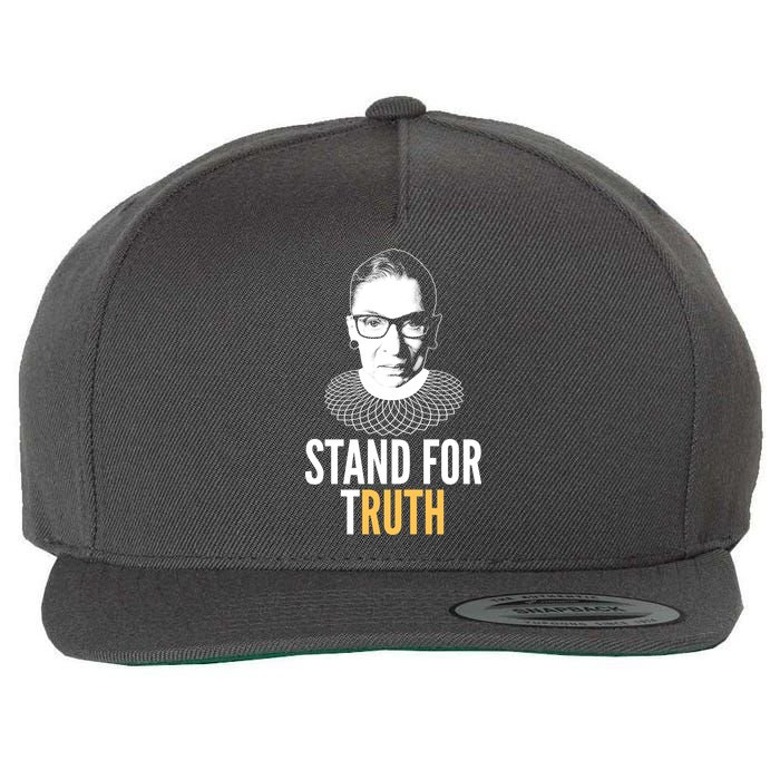 Stand For Truth Quote Ruth Bader Ginsburg Tribute Wool Snapback Cap
