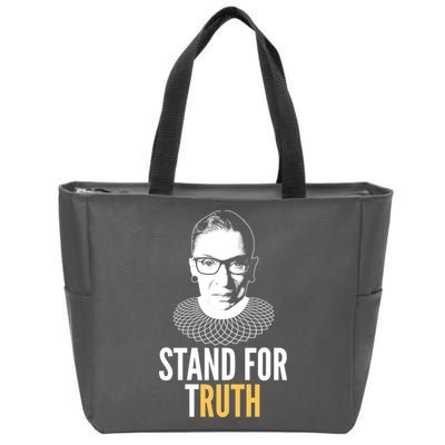 Stand For Truth Quote Ruth Bader Ginsburg Tribute Zip Tote Bag