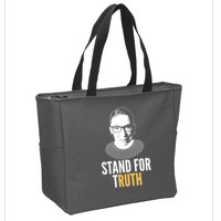 Stand For Truth Quote Ruth Bader Ginsburg Tribute Zip Tote Bag