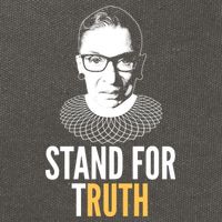Stand For Truth Quote Ruth Bader Ginsburg Tribute Cotton Canvas Backpack